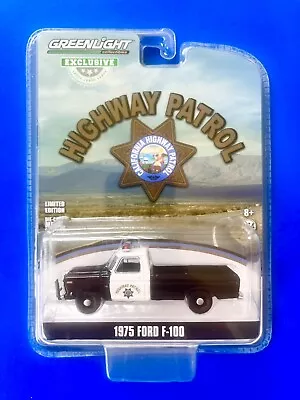 2019 GreenLight Hobby Exclusive CHP 1975 FORD F-100 POLICE UTILITY PICKUP TRUCK • $44.95