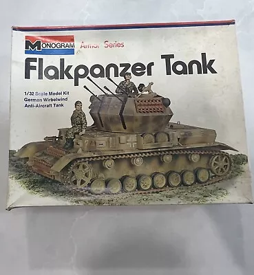 Rare- Monogram Model Kit Flakpanzer German Wirbelwind Anti-aircraft Tank Vintage • $56