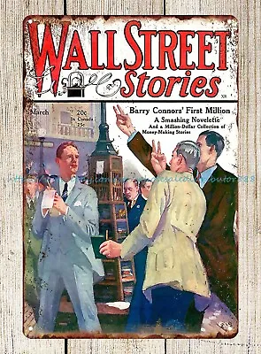 Home Decor Outlet Wall Street Stories 1929 Magazine Cover Metal Tin Sign • $15.88