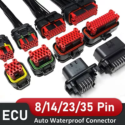 8Pin 14Pin 23Pin 35Pin Waterproof Car Tyco AMP ECU Auto Connectors Plug Socket • $99.99