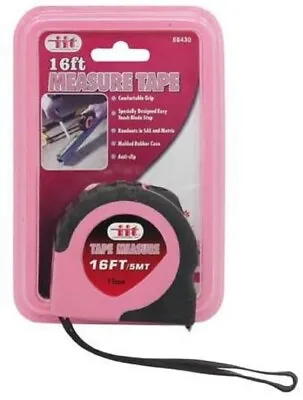 16' Ft Tape Measure Pink Soft Grip Retractable Ladies SAE Metric Womens • $9.48