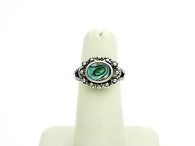 Southwestern Style Sterling Silver Ring With Abalone Shell Size- 6 • $25.50