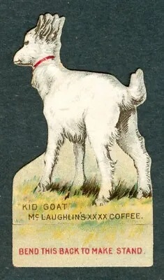 1890s KID GOAT Animals Coffee Card K69 McLAUGHLIN Coffee Die Cut PAPER DOLL Toy • $19.99