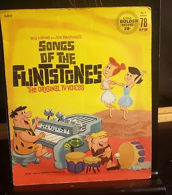 Vintage Songs Of The Flintstones 1961 78 RPM Little Golden Record Hanna Barbera  • $16