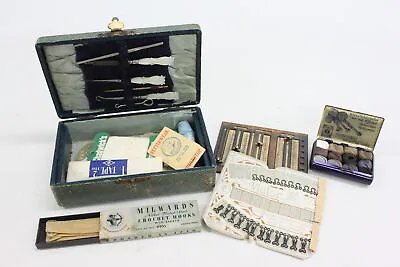 £0.99 • Buy 3 X Antique / Vintage HABERDASHERY Inc Sewing Box, MILWARDS, SCHURER Etc