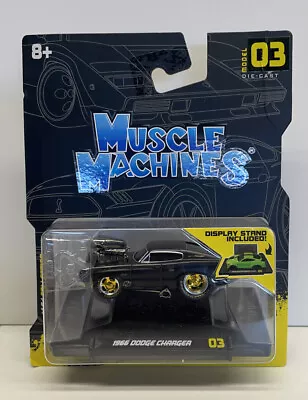 Maisto Muscle Machines Series 1 #03 1966 Dodge Charger Chase Gold Wheels Mopar • $10