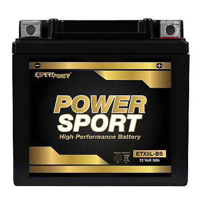 ExpertPower YTX5L-BS Battery Replaces Yamaha Raptor Polaris KFX 50 80 90 Scooter • $24.99
