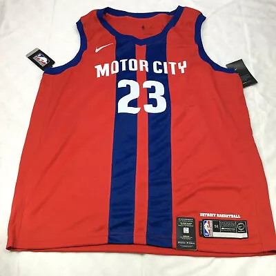 Nike NBA Detroit Pistons Red Jersey Griffin Motor City AV4636 658 Men's Size XXL • $59.99