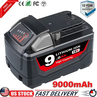 9AH For-Milwaukee M-18 18V Lithium HIGH OUTPUT XC 9.0Ah Battery Pack 48-11-1890 • $38.92