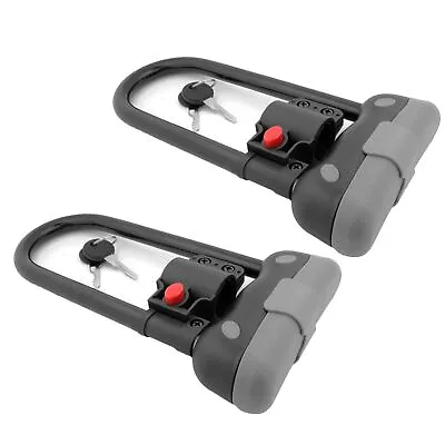 2 Packs Heavy Duty 14mm U Bar Bike Lock Anti-Theft Bicycle U Lock W/ Mount Brack • $24.79