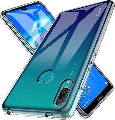 For HUAWEI Y7 2019 SHOCKPROOF TPU CLEAR CASE SOFT SILICONE GEL BACK SLIM COVER • £4.94