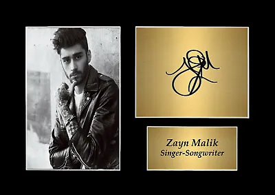 Zayn Malik Singer A4 Printed Signed Autograph Photo Display Mount Gift • £8.99