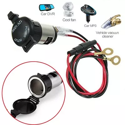 £4.65 • Buy 12V USB Car Cigaret Lighter Waterproof Socket Charger Power Adapter Cable Fuse