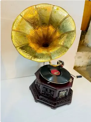 Gramophone Phonograph Gift Vinyl Recorde Working Gramophone Player HMV Wind Up • $756.88