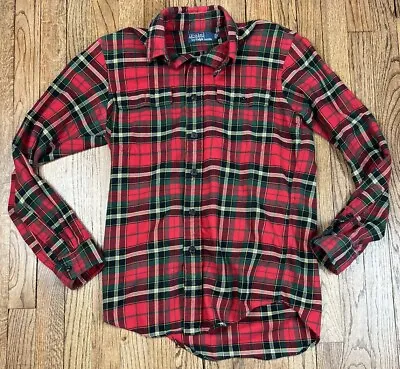 Polo Ralph Lauren Flannel Plaid Long Sleeve Button Up Shirt Pockets Men’s Small • $22.45