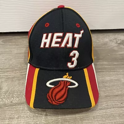 VINTAGE Youth Miami Heat Dwyane Wade Signature Hat Black Red #3 NBA Adjustable • $29.99