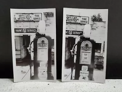 1943 Birds Nesting On Mobilgas Pump Hahn's Service Station Warsaw Indiana Photos • $5