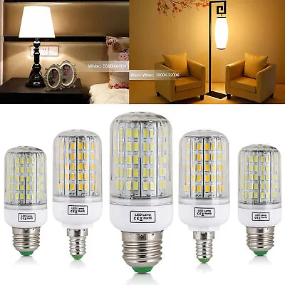 LED Corn Light Bulbs Screw E14 E27 5730 SMD 7W 12W 15W 30W 45W Lamp AC110V 220V • $6.03