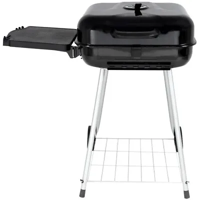 $45.97 • Buy 22-inch Square BBQ Barbecue Cooker Charcoal Grill Side Shelf Wheels Portable New