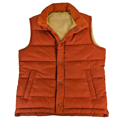 Adult Orange Marty Back To The Future Puffer Vest Jacket Mens Halloween Costume • $39.99
