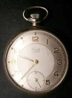 Vintage KIENZLE 15 Rubis Jewel 42/15 Military Style Pocket Watch Good Staff WW2 • $49.95