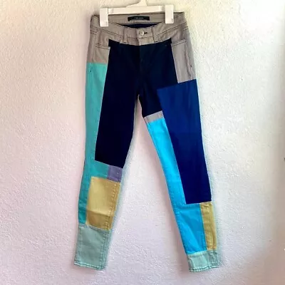 J Brand Slick Color Block Indigo Unique Super Skinny Jeans Size 25  • $30