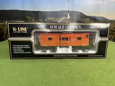 K-line Milwaukee Road Bay Window Caboose O Scale With Smoke Unit K612-1371 • $85