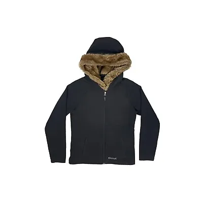 Marmot Furlong Jacket Womens Medium Black With Fur Hood • $47.98