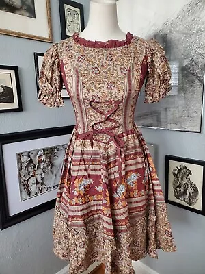 $22 • Buy Vintage Western Fashions Square Dance Dress  Rockabilly. Peasant. XS