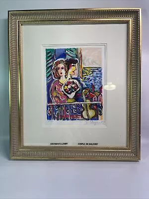 ZAMY STEYNOVITZ  Couple On Balcony” Hand Signed Limited Ed. Serigraph W/frame! • $93.75