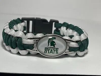 Michigan State Spartans NCAA Paracord Bracelet NEW Free Shipping!! • $8.95