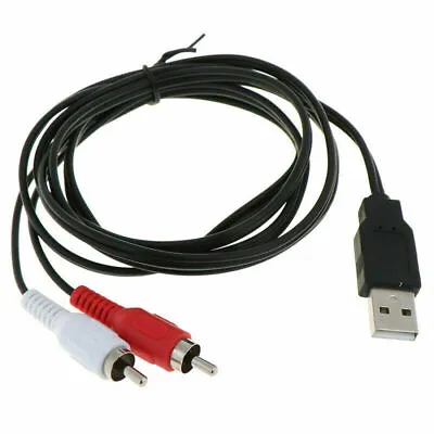 £4.95 • Buy Dual RCA Male To USB Male A Composite Adapter Audio Video Data Extension Cable