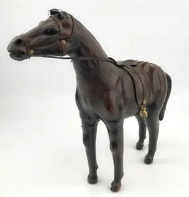 A Vintage Leather Horse - Horse Decor - Vintage Toy • $474.95