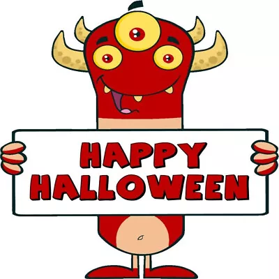 30 Custom Happy Halloween Red Alien Monster Personalized Address Labels • $0.99