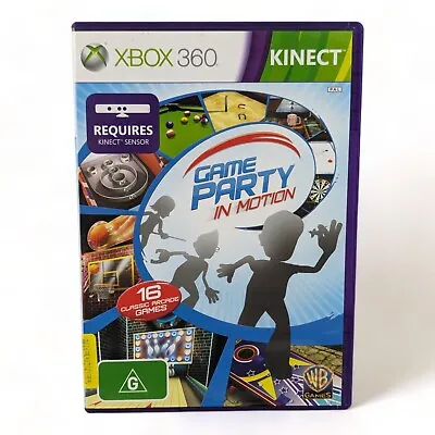 Game Party In Motion For Xbox 360 Kinect Arcade Games Complete With Manual🔥 • $10.91