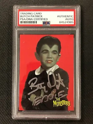 The Munsters Butch  Eddie  Patrick Signed Auto PSA Cert Portrait 1996 Dart Card  • $50