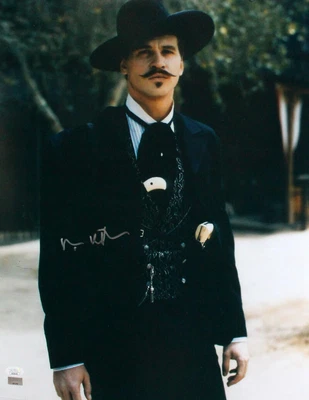 $199 • Buy Val Kilmer Autographed Tombstone 16x20 Looking Photo -JSA *Silver