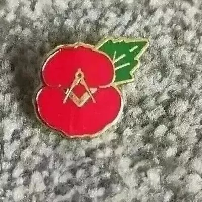 Freemason UGLE Masonic Poppy Remembrance Day Poppy Badge. • £3.50