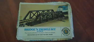 Bachmann HO Bridge N' Trestle Set Item #46-1225 New Damaged Box Free Shipping • $14.99