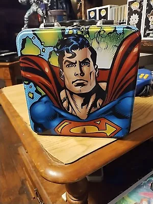DC Comics SUPERMAN Lunchbox MAN OF STEEL Metal Vintage • $4.99