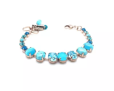 Mariana Bracelet Beautiful Chinese Turquoise & Light Blue Austrian Crystals F... • $154