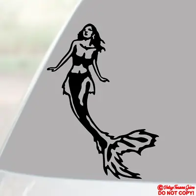 MERMAID Vinyl Decal Sticker Car Truck Boat Window Wall Bumper SEA OCEAN FOLKLORE • $2.99