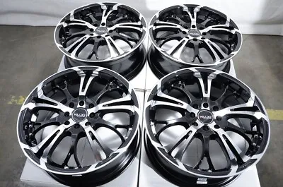 Kudo Racing Defuse 16x7 4x100 4x114.3 Wheels Rim Black Polish Face Civic Corolla • $639