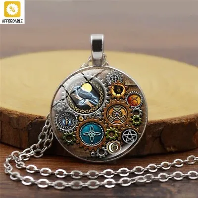 $7 • Buy Necklace Steampunk Pendant Witch Women Gothic Silver Vintage Jewelry Men