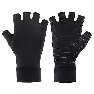 Compression Arthritis Gloves Fingerless Gloves With Grip For Rheumatoid Joint  • £12.55