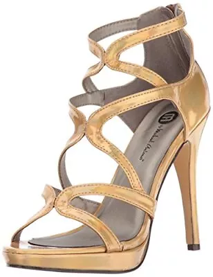 Michael Antonio Women's Riot-Met Dress Sandal Gold 6 M US • $14.99