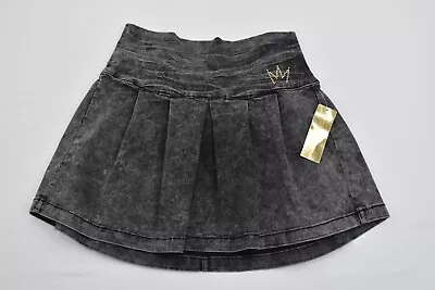 Nicki Minaj Skater Mini Skirt Denim Washed Grey Women's Size 11/12 Stretch • $14.99