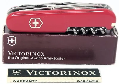 Victorinox HUNTSMAN Swiss Army 91mm Pocket Knife Red 1.3713 New W Box SHIPS FREE • $45