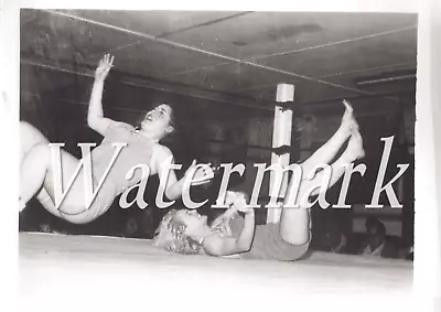 Vintage Wrestling Women Original Photos B&W Original Print 5  X 7  • $45