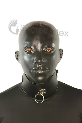 $30.75 • Buy  Latex Black Rubber Hood Disguise Fancy Dress Full Head Woman Female Mask Zipper